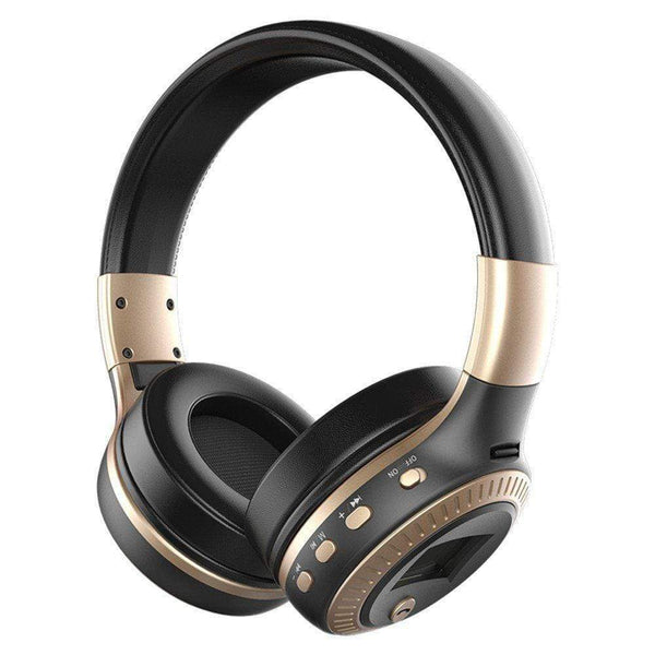 AussieSuperStore Homeware Supplies Folding Wireless Over Ear Bluetooth Headphone (Gold) Wireless Ear Bluetooth Headphone Surround Stereo,Hands free Mic Gold ZMZEALOTB19GOLD