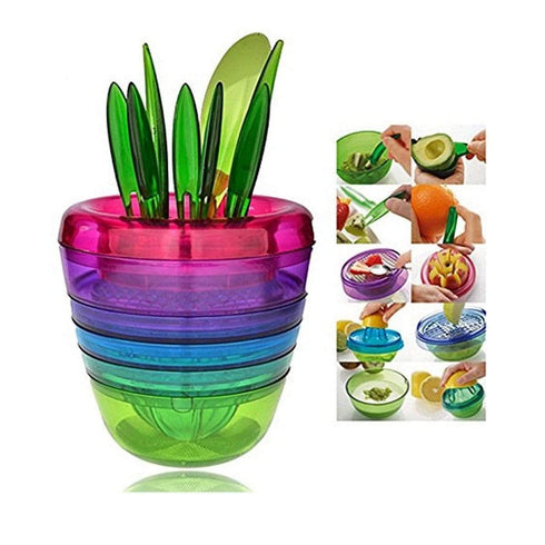 AussieSuperStore Homeware Supplies Fruit Factory 10 in 1 Kitchen Gadgets Tools Organizer Slicer Cutter Grater Juicer Serving Bowl Fruit 10 in 1 Kitchen Gadgets Tools Organizer Slicer Cutter Grater CBFRUITSPLANTTOOL
