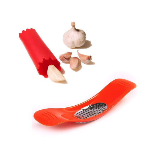 AussieSuperStore Homeware Supplies Garlic Peeler & Ezy Press Crusher Prep Kit Garlic Peeler & Ezy Press Crusher Prep Kit | Garlic Presses Peeler CBCGARLICPREPKIT