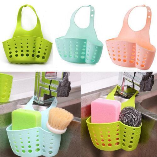 AussieSuperStore Homeware Supplies Hanging Home Kitchen Sponge Drain Bag Basket Bath Storage Tools Sink Holder Hanging Kitchen Sponge Drain Basket Bath Storage Tools Sink Holder CBDRAINHANGERBAG