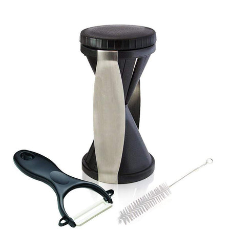 AussieSuperStore Homeware Supplies Incredible Vegetable Spiral Slicer & Peeler - Bargain Bundle Incredible Vegetable Spiral Slicer & Peeler & Cutter - Bargain Bundle CBSPIRALSLCRPLRKITBLK