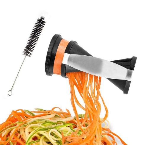 AussieSuperStore Homeware Supplies Incredible Vegetable Spiral Slicer & Peeler - Bargain Bundle Incredible Vegetable Spiral Slicer & Peeler & Cutter - Bargain Bundle CBSPIRALSLCRPLRKITBLK