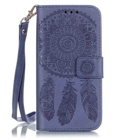 AussieSuperStore Homeware Supplies iPhone 6 Plus Aeolian Bells Pattern Emboss Leather Case with Holder & Card Slots & Wallet (Purple) iPhone 6 Plus Leather Case with Holder & Card Slots & Wallet (Purple) CBI6PEMBOSSCASEPUR