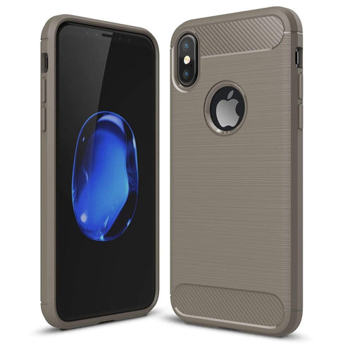 AussieSuperStore Homeware Supplies iPhone 7/8 4.7 inch Carbon Fibre Full Protection Cover Shock Absorbing Back Case Gray iPhone 7/8 Carbon Fibre Protection Cover Shock Back Case Gray MOBIP786010GRY