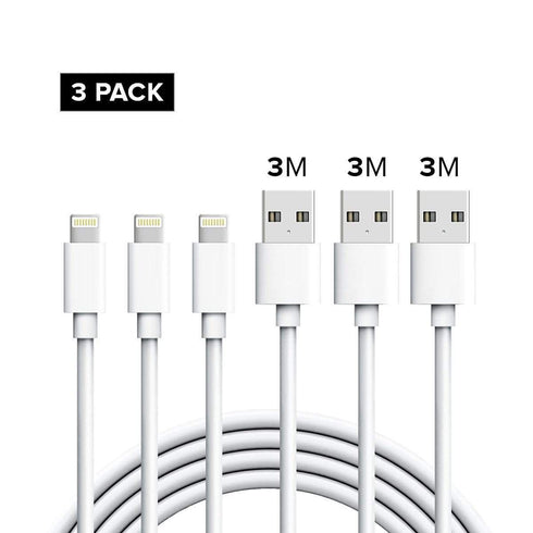 AussieSuperStore Homeware Supplies iPhone Charger Cable iPhone 6 & 6 Plus / iPhone 5 & 5S & 5C (3M) CB3M8PINCABLEWTX3