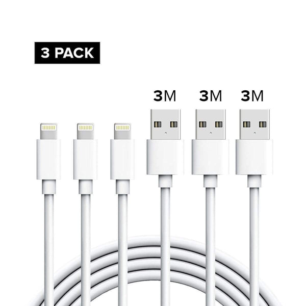 AussieSuperStore Homeware Supplies iPhone Charger Cable iPhone 6 & 6 Plus / iPhone 5 & 5S & 5C (3M) CB3M8PINCABLEWTX3