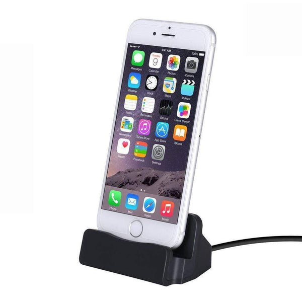 AussieSuperStore Homeware Supplies iPhone Charger Docking Station Charge And Sync Stand for iPhone Black ZMI567CHARGEDOCKBLK