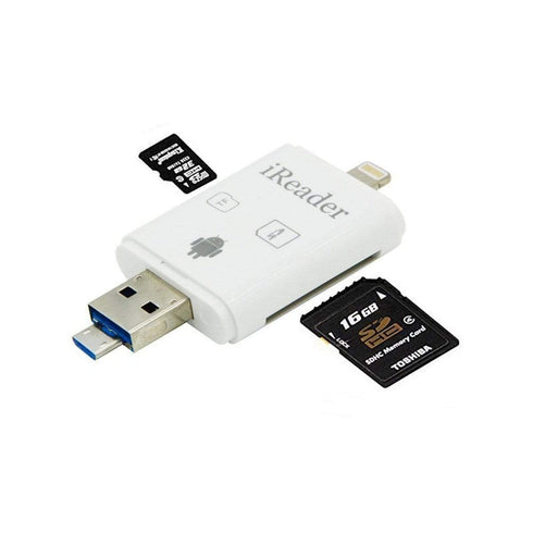 AussieSuperStore Homeware Supplies iPhone iPad Android Phone PC Multiple SD Card reader iPhone iPad Android Phone PC SD Card reader USB OTG SDHC MicroSD CBIDRAGON009