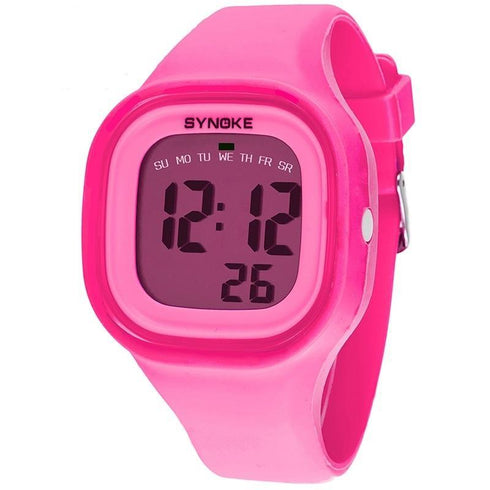 AussieSuperStore Homeware Supplies Jelly Diving & Swimming Waterproof Digital Watches Wrist Sports with Alarm Chronograph (Pink) Diving & Swimming Waterproof Digital Watches Wrist Sports Alarm Pink CBSNK66896PNK