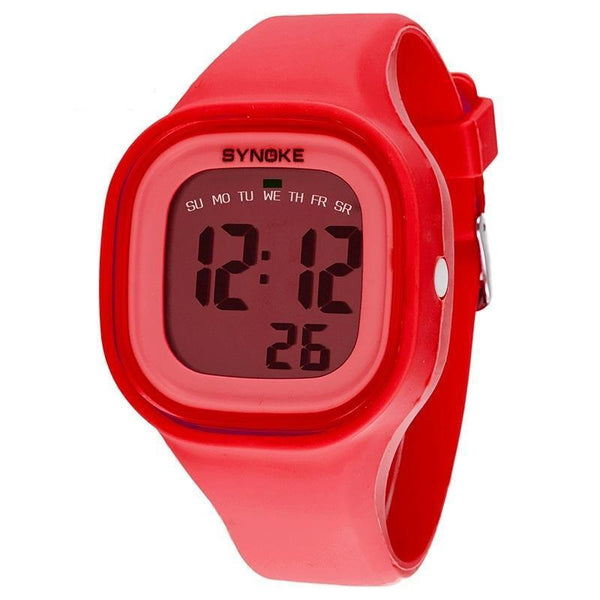 AussieSuperStore Homeware Supplies Jelly Diving & Swimming Waterproof Digital Watches Wrist Sports with Alarm Chronograph (Red) Diving & Swimming Waterproof Digital Watches Wrist Sports Alarm Red CBSNK66896RED