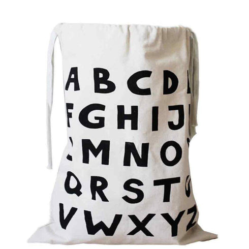 AussieSuperStore Homeware Supplies Kids Bedroom Laundry Basket Washing Hamper and Toy Storage Bag - ABC Type Kids Bedroom Laundry Basket Washing Washing Hamper & Toy Storage Bag CBSTORAGEBAGABC