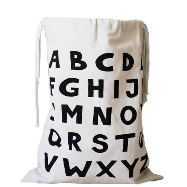 AussieSuperStore Homeware Supplies Kids Bedroom Laundry Basket Washing Hamper and Toy Storage Bag - ABC Type Kids Bedroom Laundry Basket Washing Washing Hamper & Toy Storage Bag CBSTORAGEBAGABC