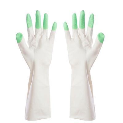 AussieSuperStore Homeware Supplies Kitchen Chores Clean Waterproof Rubber Gloves Green Kitchen Chores Clean Waterproof Rubber Gloves | Long Sleeve Gloves CBKITCENGLOVEGRN