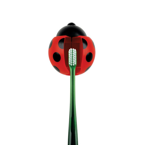 AussieSuperStore Homeware Supplies Lady Beetle Toothbrush Holder Suction Cup Lady Beetle Toothbrush Holder Bathroom Hanger with Suction Cup CBTOOTHBRUSHHOLDER