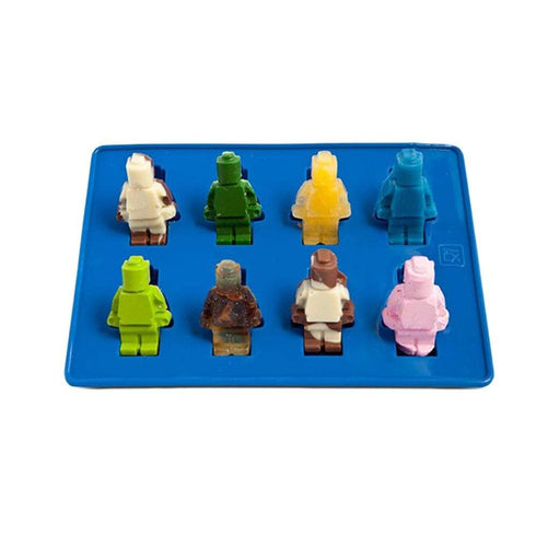 AussieSuperStore Homeware Supplies Lego Brick Mini-figure Robot Man Ice Cube Baking Chocolate Making Mould Tray Lego Brick Robot Man Ice Cube Baking Chocolate Making Mould Tray CBROBOTICETRAYBLU