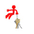 AussieSuperStore Homeware Supplies Magno-Man Magnetic Keyring Holder - Red Magno-Man Magnetic Keyring Holder | Magno-Man Keys decoration Holder BGMAGNOMAN-RED