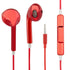 AussieSuperStore Homeware Supplies Metallic Plated Stereo Ear-pods with Volume Control & Mic Red Metallic Plated Stereo Earpods Volume Control & Mic Headset Earphones CBIP4G14431R