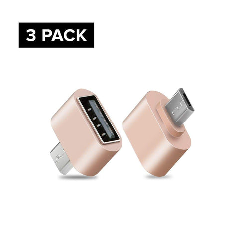 AussieSuperStore Homeware Supplies Micro USB Male to USB Female Cable Adapter (Rose gold) Micro USB Male to USB Female Cable Adapter | USB Coupling Connectors ZMV8OTGUSBRGOLDX3