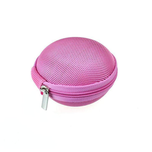 AussieSuperStore Homeware Supplies Mini Zipper Sport Storage Bag Box Hard Carrying Pouch Case Pink Mini Zipper Sport Headphone SD Storage Bag Box Hard Carry Pouch Case CBEARPHONECASEPNK