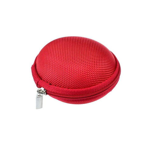 AussieSuperStore Homeware Supplies Mini Zipper Sport Storage Bag Box Hard Carrying Pouch Case Red Mini Zipper Sport Headphone SD Storage Bag Box Hard Carry Pouch Case CBEARPHONECASERED