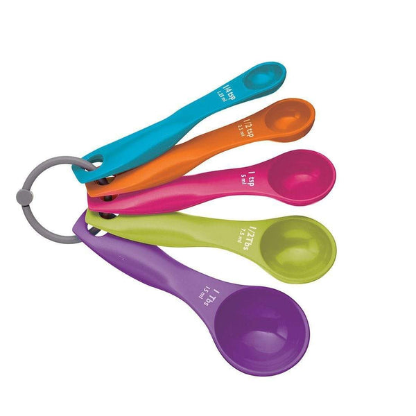 AussieSuperStore Homeware Supplies Multi Color Plastic Measuring Spoons Set Baking Tools 5pcs Multi Color Plastic Measuring Spoons SetTools | Baking Utensils CB5PCMEASURSPOONS