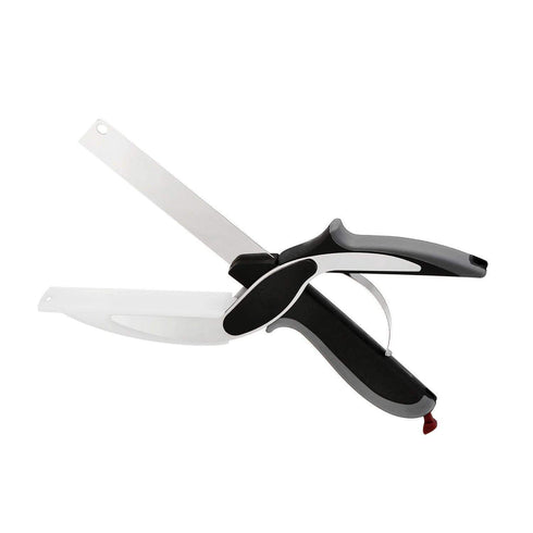 AussieSuperStore Homeware Supplies Multi-functional Stainless Kitchen Chopper Scissors with Built In Cutting Board Vegetable Tool Stainless Kitch Chopper Scissors Built In Cutting Board Vegetable Tool CBCLEVERCUTTER