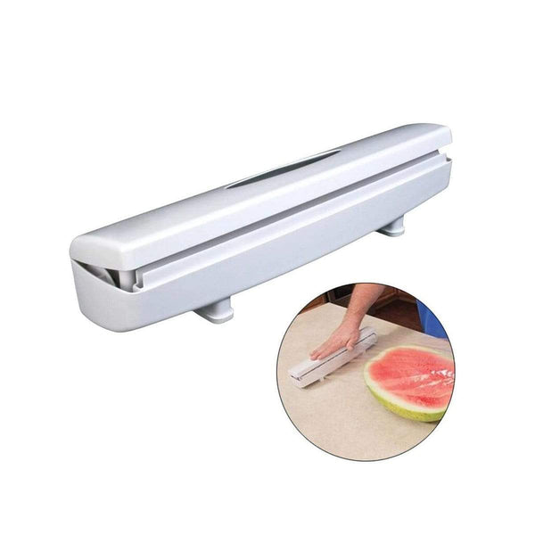AussieSuperStore Homeware Supplies Plastic Wrap Cutter Food Unwinding Cutting Foil Cling Wrap Kitchen Accessories Plastic Wrap Cutter Kitchen Accessories Dispenser Pull Cut and Wrap CBWRAPCUTTER