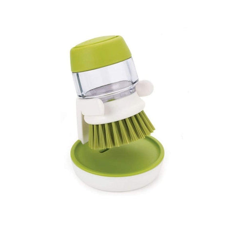 AussieSuperStore Homeware Supplies Pot Brush Soap Dispensing Palm Washing Automatic Liquid Cleaning Dish Bowl Sink Pot Brush Soap Dispenser Sink Cleaner Brush for Cleaning Kitchen Gadget CBSOAPPALMBRUSH