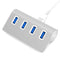 AussieSuperStore Homeware Supplies Premium 4 Port Aluminum USB 3.0 Hub (30cm cable) with USB 3.0 Port Premium 4 Port Aluminum USB 3.0 Hub for Mac,any PC with USB3.0 Port CBUSB3HUB4PSLV