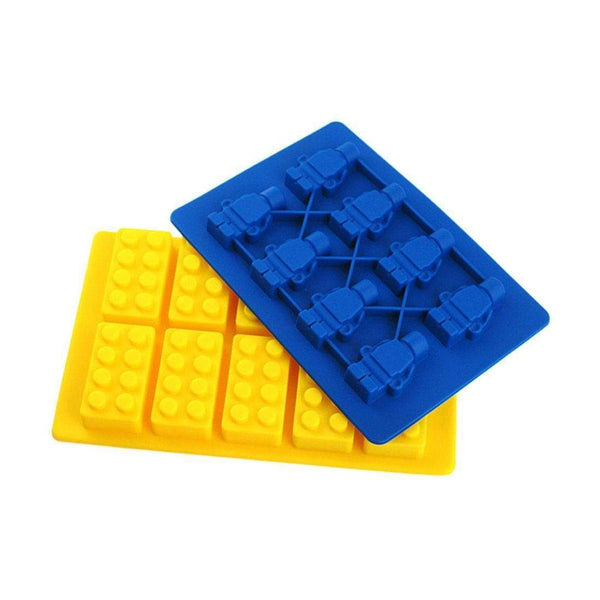 AussieSuperStore Homeware Supplies Retro Lego Brick & Man Ice Cube Tray Retro Lego Brick & Man Ice Cube cake choc Tray Mold | Bakeware Moulds CBLEGOTRAYPK