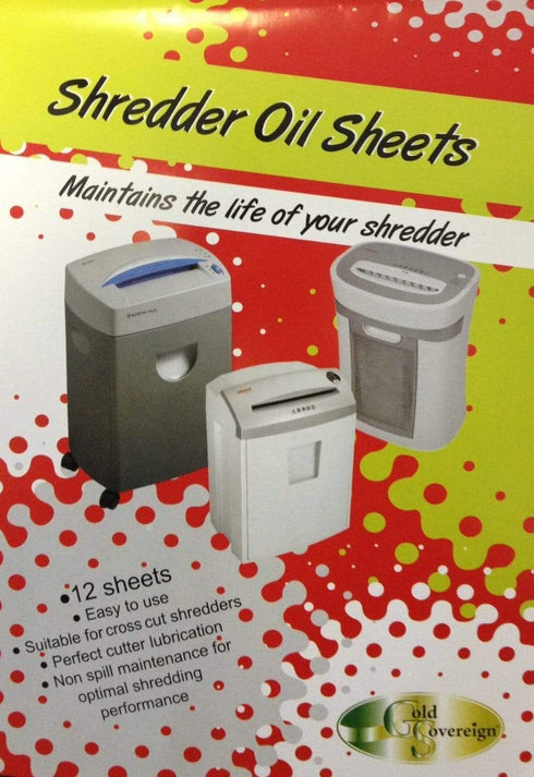 AussieSuperStore Homeware Supplies Shredder Oil Sheets Gold Sovereign Shredder Oil Sheet Gold Sovereign | Paper Handling Equipment Oil Sheet 9341025000530 SGSOILSHEET