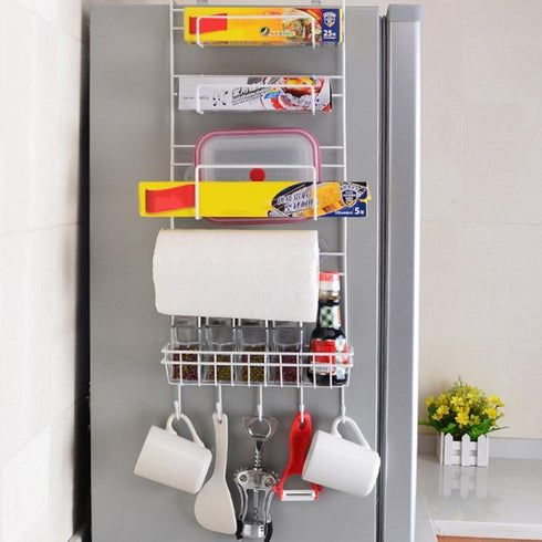 AussieSuperStore Homeware Supplies Smart Over the Fridge Rack Storage Organiser for the Kitchen Smart Over the Fridge Rack Storage Shelf Organiser for the Kitchen CBFRIDGESIDEHOOK