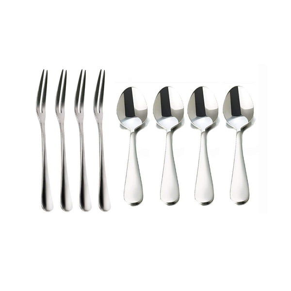 AussieSuperStore Homeware Supplies Stainless Steel Table Serving Spoons and Forks Set (Set of 8) Stainless Steel Table Serving Spoons and Forks Cutlery Set (Set of 8) CBSTELFORKSPONX8