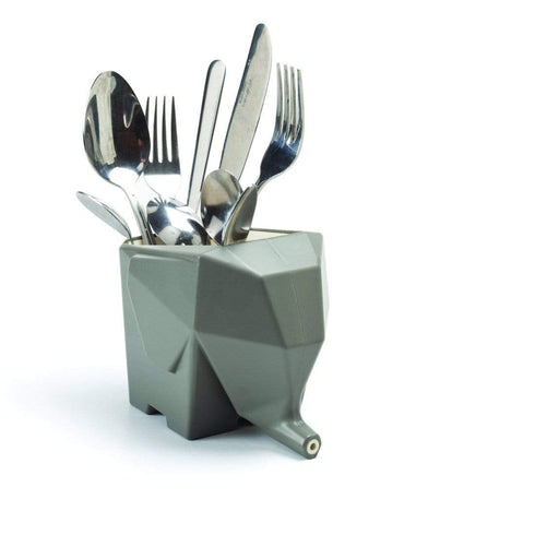 AussieSuperStore Homeware Supplies Super Smart Elephant Sink Draining Cutlery Holder Smart Elephant Sink Draining Cutlery Storage Holder | Cutlery Drainer CBELEPHSNKDRNR