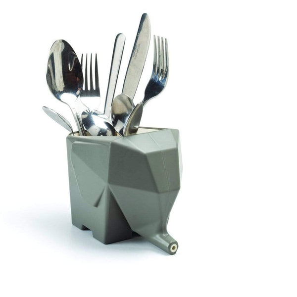 AussieSuperStore Homeware Supplies Super Smart Elephant Sink Draining Cutlery Holder Smart Elephant Sink Draining Cutlery Storage Holder | Cutlery Drainer CBELEPHSNKDRNR