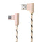 AussieSuperStore Homeware Supplies Super Tough 1m Nylon - 90 Degree Angle Micro USB Charger Cable (Gold) Super Tough 1m Nylon 90 Degree Micro USB Charger Data Sync Cable Gold MOBMICROELBOWGOLD