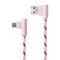 AussieSuperStore Homeware Supplies Super Tough 1m Nylon - 90 Degree Angle Micro USB Charger Cable (Pink) Super Tough 1m Nylon 90 Degree Micro USB Charger Data Sync Cable Pink MOBMICROELBOWPNK
