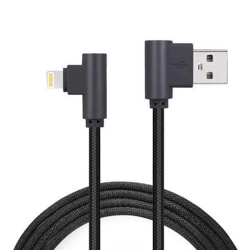 AussieSuperStore Homeware Supplies Super Tough Duty Lightning USB Cable 90 Degree Angle Charger for iPhone and iPad (Black) Super Tough Duty Lightning USB Cable 90 Degree Charger iPhone iPad MOBI78NLELBOWBLK