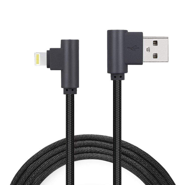 AussieSuperStore Homeware Supplies Super Tough Duty Lightning USB Cable 90 Degree Angle Charger for iPhone and iPad (Black) Super Tough Duty Lightning USB Cable 90 Degree Charger iPhone iPad MOBI78NLELBOWBLK