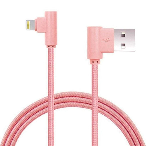 AussieSuperStore Homeware Supplies Super Tough Duty Lightning USB Cable 90 Degree Angle Charger for iPhone and iPad (Pink) Super Tough Duty Lightning USB Cable 90 Degree Charger iPhone iPad MOBI78NLELBOWPNK