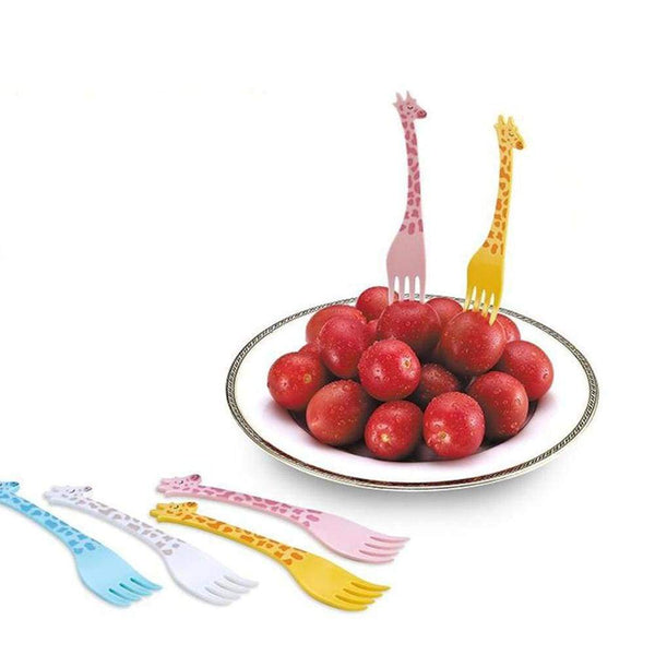 AussieSuperStore Homeware Supplies Tall Giraffe Fork Picks 12pc Set Tall Giraffe Fork Picks 12pc Set | Kids & Baby Cutlery Products CBGIRAFFEFORK