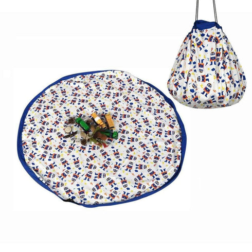 AussieSuperStore Homeware Supplies Tidy Toy Mat - Childrens Lego Floor Playmat Mat Storage Bag Tidy Toy Mat Children's Lego Floor Play-mat Mat Storage Bag Basket CBTOYBAGROBOT