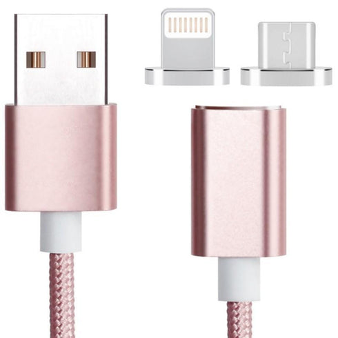 AussieSuperStore Homeware Supplies Tough Nylon Rope Style USB Lightning Charging 8 Pin to USB 2.0 Charger Cable (Rose Gold) CBMEGAPCBLRGOLD