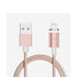AussieSuperStore Homeware Supplies Tough Nylon Rope Style USB Lightning Charging 8 Pin to USB 2.0 Charger Cable (Rose Gold) CBMEGAPCBLRGOLD
