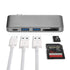 AussieSuperStore Homeware Supplies Type-C USB 3.0 3 in 1 Hub - Passthrough USBC Combo Charging Hub for MacBook TypeC USB 3.0 3in1 Hub Passthrough USBC Combo Charging Hub for MacBook ZMCHUBCOMBOGRAY