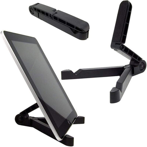 AussieSuperStore Homeware Supplies Universal Folded Desktop Tablet Bracket Cellphone Stand Black CBPHONETABSTANDBLK