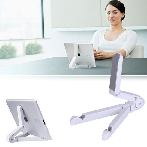AussieSuperStore Homeware Supplies Universal Folded Desktop Tablet Bracket Cellphone Stand White CBPHONETABSTANDWHT
