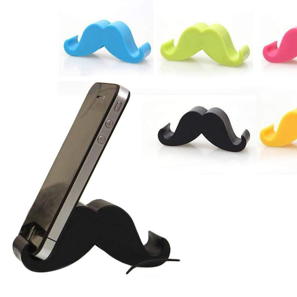 AussieSuperStore Homeware Supplies Universal iPhone Android & Tablet Hipster Moustache Mount Universal iPhone Android & Tablet Moustache Mount |Mobile Holder Stand CBIMUSTCHSTNDBLK