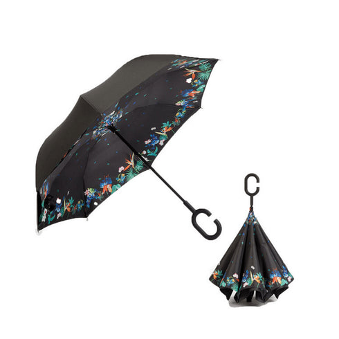 AussieSuperStore Homeware Supplies Windproof Double-Layered Hands Free Inverted Reverse Folding Upside-Down Umbrella Windproof Double-Layered Inverted Reverse Folding Upside-Down Umbrella CB201TUMBRELLA13