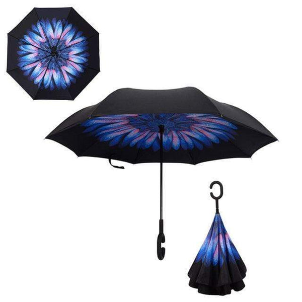AussieSuperStore Homeware Supplies Windproof Double-Layered Hands Free Inverted Reverse Folding Upside-Down Umbrella Windproof Double-Layered Inverted Reverse Folding Upside-Down Umbrella CB201TUMBRELLA15